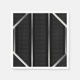 Guardanapo De Papel Tendy Silver Geométrico Padrão Na moda