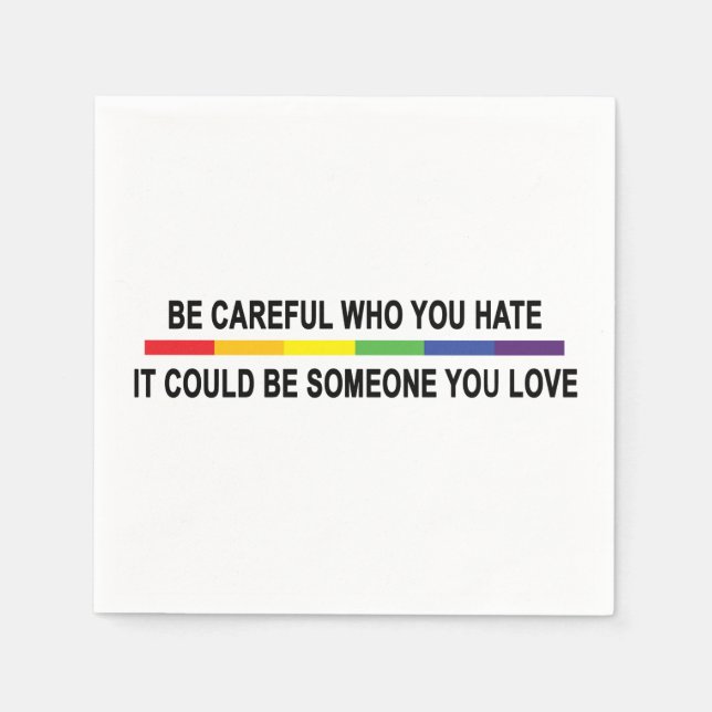 Guardanapo De Papel Tenha Cuidado Com Quem Você Odeia (Frente)