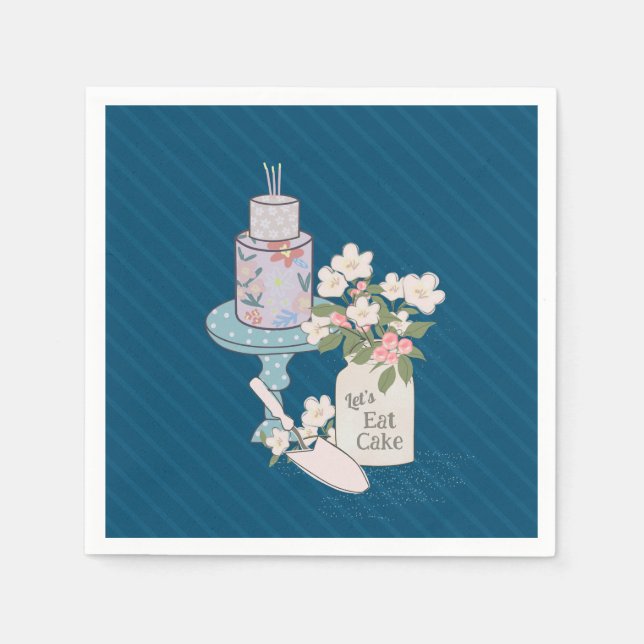 Guardanapo De Papel Tenha Seu Aniversário De Bolo (Frente)