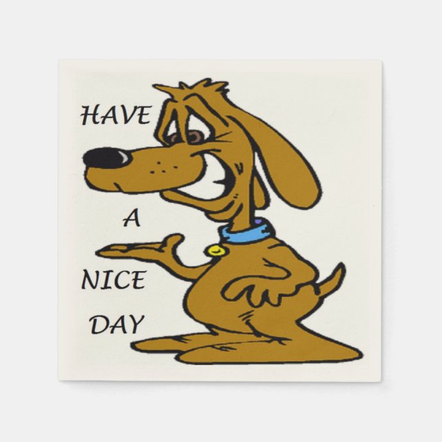 GUARDANAPO DE PAPEL "TENHA UM BOM DIA" CACHORRO (Frente)