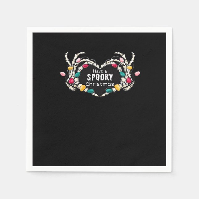 Guardanapo De Papel Tenha Um Clássico De Natal Estranho - Mão De Esque (Frente)