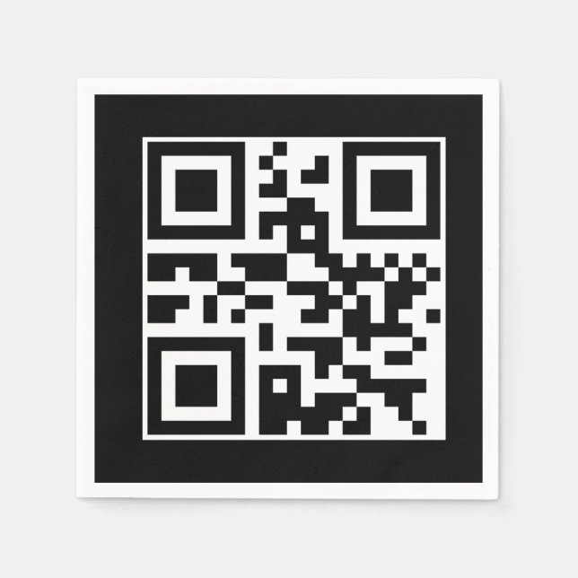 Guardanapo De Papel Tenha Um Código QR De Dia Legal (Frente)