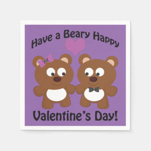 Guardanapo De Papel Tenha um Feliz dia de os namorados Beary!