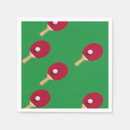 Guardanapo De Papel tênis de mesa de  e esfera em verde