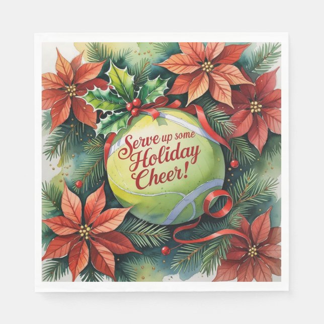 Guardanapo De Papel Tênis de Natal Bola festiva (Frente)