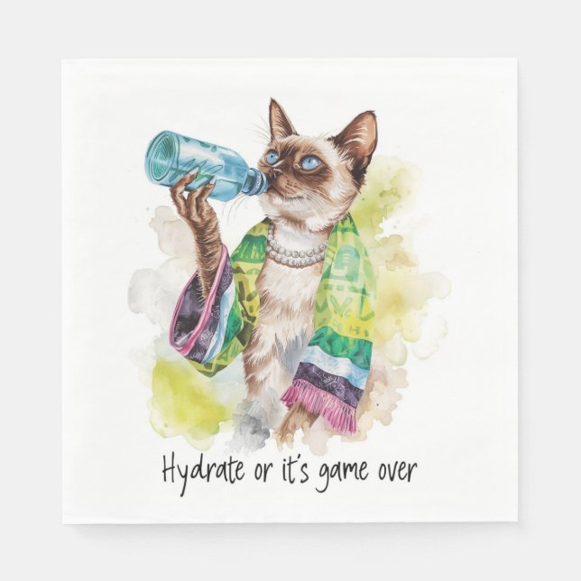 Guardanapo De Papel Tênis Engraçado dizendo para os amantes de gatos (Frente)