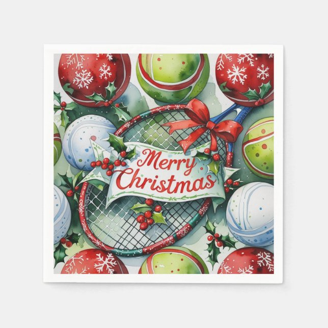 Guardanapo De Papel Tênis Natal temido para o Jogador (Frente)