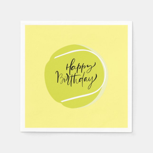 Guardanapo De Papel Tênis no Parabéns Amarelo (Frente)