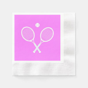 Guardanapo De Papel Tênis Rackets de Partido Rosa Profundo
