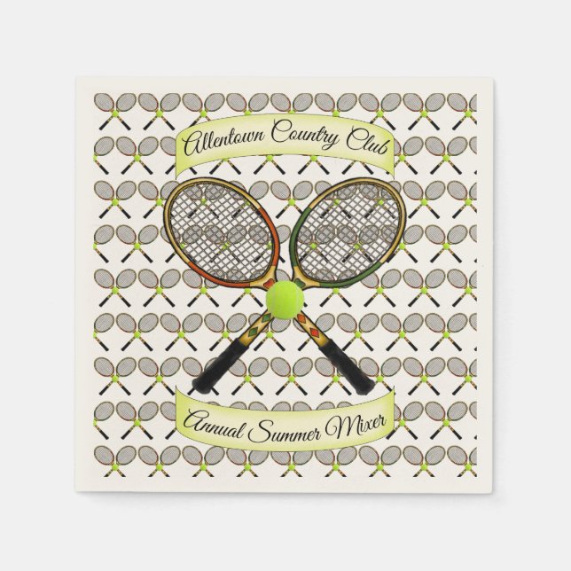 Guardanapo De Papel Tênis Rackets Napkins (Frente)