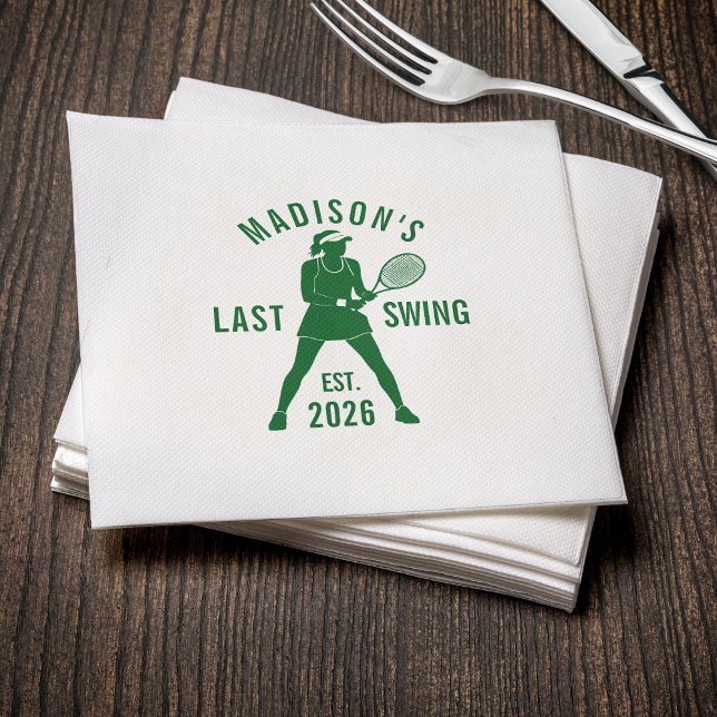 Guardanapo De Papel Tennis Last Swing Before the Ring Bachelorette (Criador carregado)