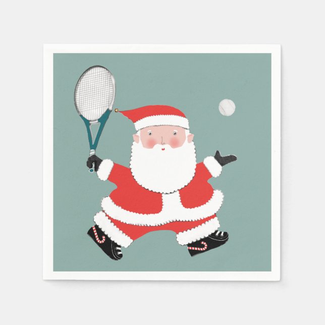 Guardanapo De Papel Tennis Sports Christmas Holiday Party (Frente)