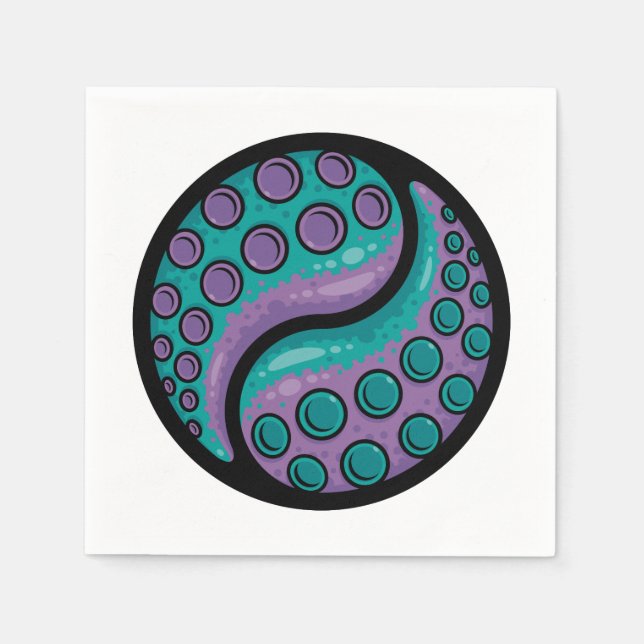 Guardanapo De Papel Tentacle Yin Yang (Frente)
