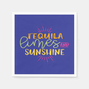 Guardanapo De Papel Tequila Limões Sol Mexicano Festa Divertida