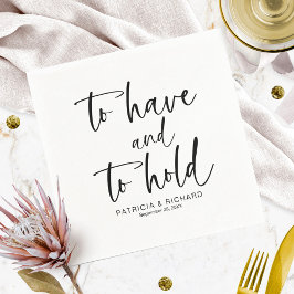 Guardanapo De Papel Ter & Segurar Caligrafia Moderna Casamento