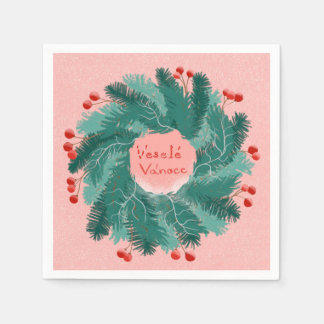 Guardanapo De Papel Terra de Natal feliz na República Checa