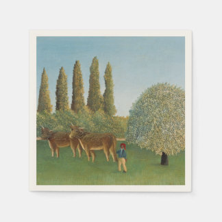 Guardanapo De Papel Terra de pastagem (O Pasto), Henri Rousseau, 1910