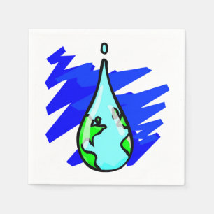 Guardanapo De Papel Terra dentro de Waterdrop