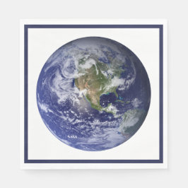 Guardanapo De Papel Terra do Espaço, Bela Marcha Azul pela NASA