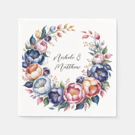 Guardanapo De Papel Terra Floral Elegante Para Casamento