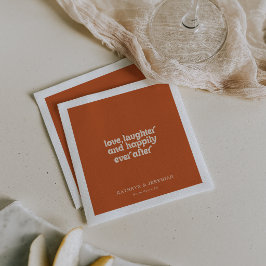 Guardanapo De Papel Terracotta Amor, Riso e Felizes para Sempre