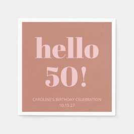 Guardanapo De Papel Terracotta Blush Modern Birthday