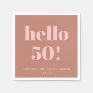 Guardanapo De Papel Terracotta Blush Modern Birthday