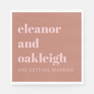 Guardanapo De Papel Terracotta Blush Modern Wedds