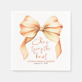 Guardanapo De Papel Terracotta Bow She's Tying the Knot Bridal Shower