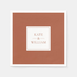 Guardanapo De Papel Terracotta Classic Modern Wedding