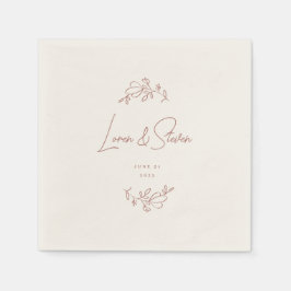 Guardanapo De Papel Terracotta Floral Wedding