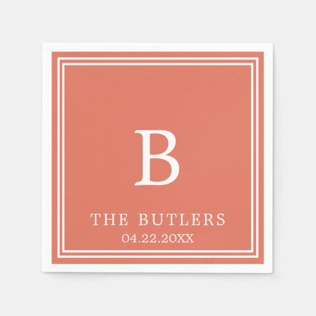 Guardanapo De Papel Terracotta Personalizou Cocktail Napkins (Frente)