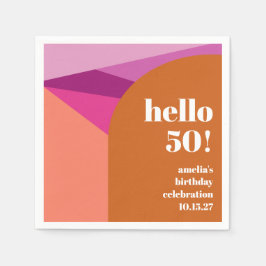 Guardanapo De Papel Terracotta Roxo Moderno - 50º Aniversário