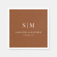 Terracotta Simple Elegant Casal Inicial Casamento
