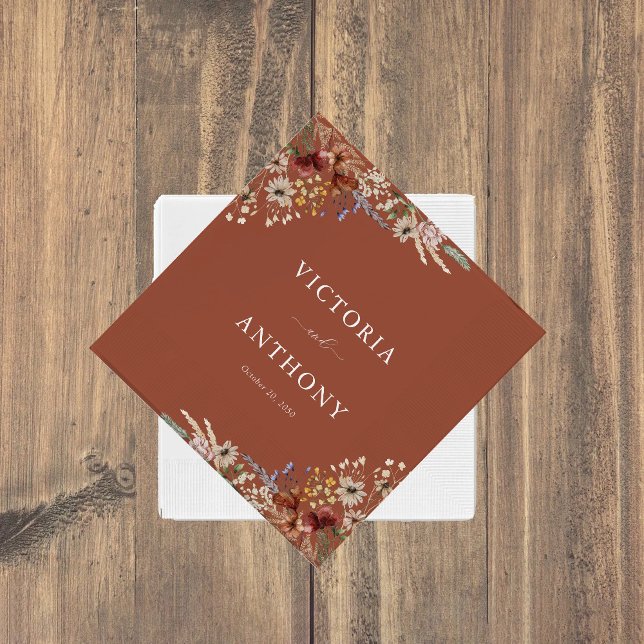 Guardanapo De Papel Terracotta Tiny Wildflower Wedkins (Criador carregado)