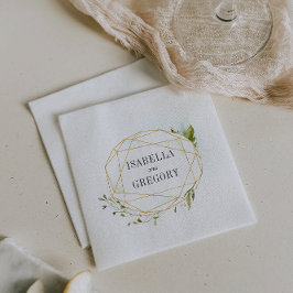 Guardanapo De Papel Terrário | Casamento Personalizado Botânico