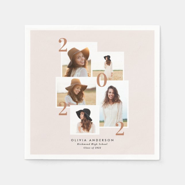 Guardanapo De Papel Terrata geométrica multigráfica moderna (Frente)