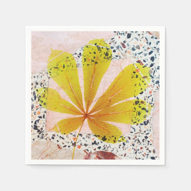 Guardanapo De Papel Terrazzo e Botânico (Frente)