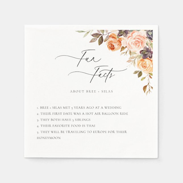 Guardanapo De Papel Terrestre Autumn Fatos de Divertimento (Frente)