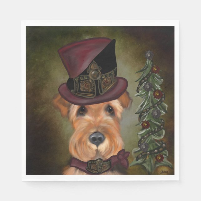 GUARDANAPO DE PAPEL TERRIER AIREDALE (Frente)