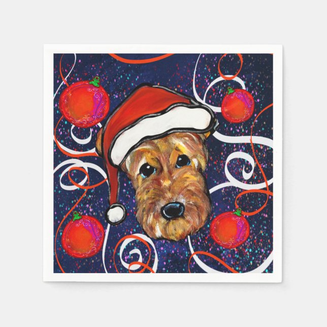 GUARDANAPO DE PAPEL TERRIER AIREDALE        (Frente)