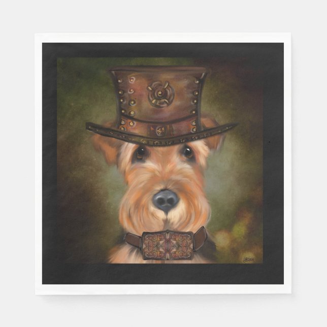 GUARDANAPO DE PAPEL TERRIER AIREDALE  (Frente)