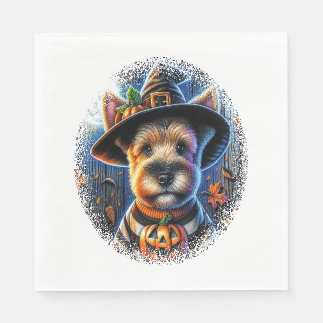 Guardanapo De Papel Terrier Dog Halloween (Frente)