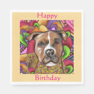 GUARDANAPO DE PAPEL TERRIER STAFFORDSHIRE AMERICANO