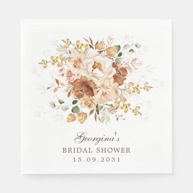 Guardanapo De Papel Terthy Boho Terracotta Queimou Laranja (Frente)