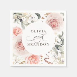 Guardanapo De Papel Terthy Pink Flowers Elegante Boho Casamento