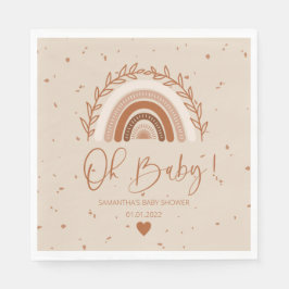 Guardanapo De Papel Terthy Terracotta Boho Mesa Arco-Íris Napkins