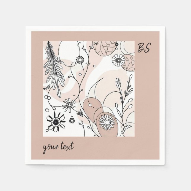 Guardanapo De Papel Terthy Tones Minimalista Boho Art (Frente)