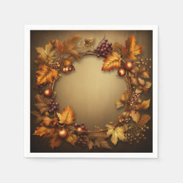Guardanapo De Papel Tesouros Dourados da Queda: Colheita de Wreath