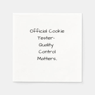 Guardanapo De Papel Testador Oficial de Cookies - O Controle de Qualid